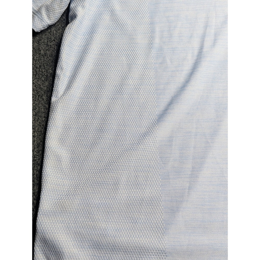 Tommy Bahama IslandZone Mens Large Blue Heathered Performance Golf Polo Shirt - Picture 5 of 8